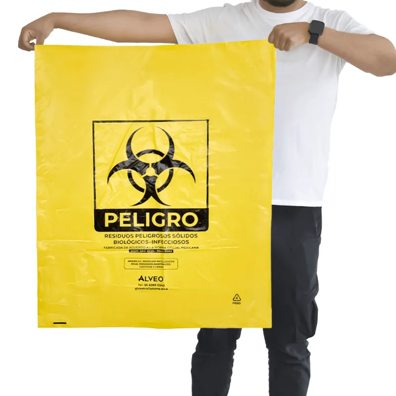 Bolsa Amarilla RPBI 70×90 cm — calibre 300, certificada NOM-087