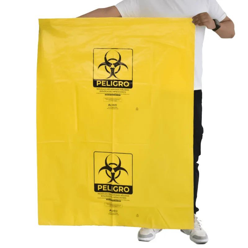 Bolsa Amarilla RPBI 90×120 cm — calibre 300, certificada NOM-087