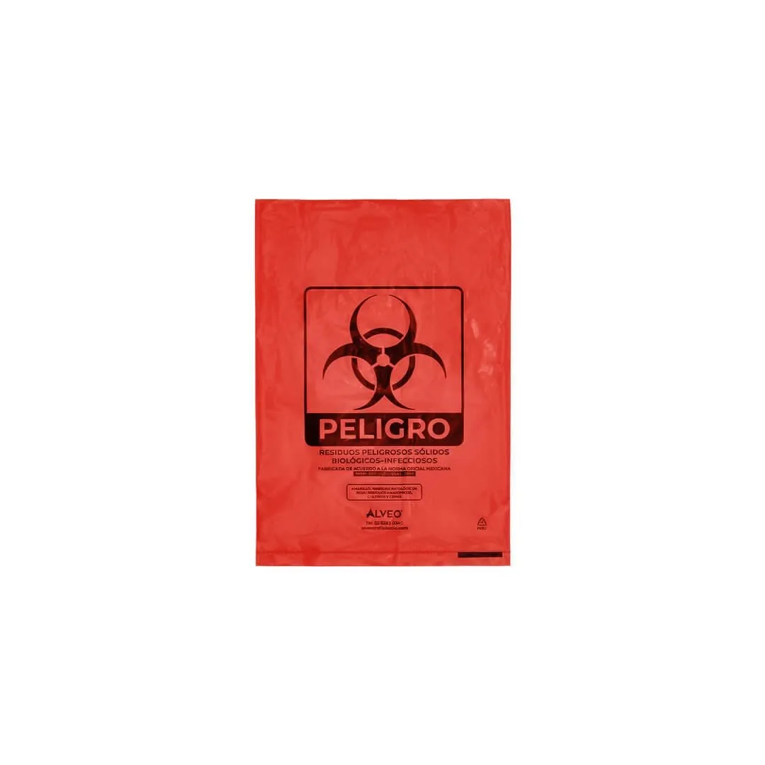 Bolsa Roja RPBI 20×30 cm — calibre 300, certificada NOM-087